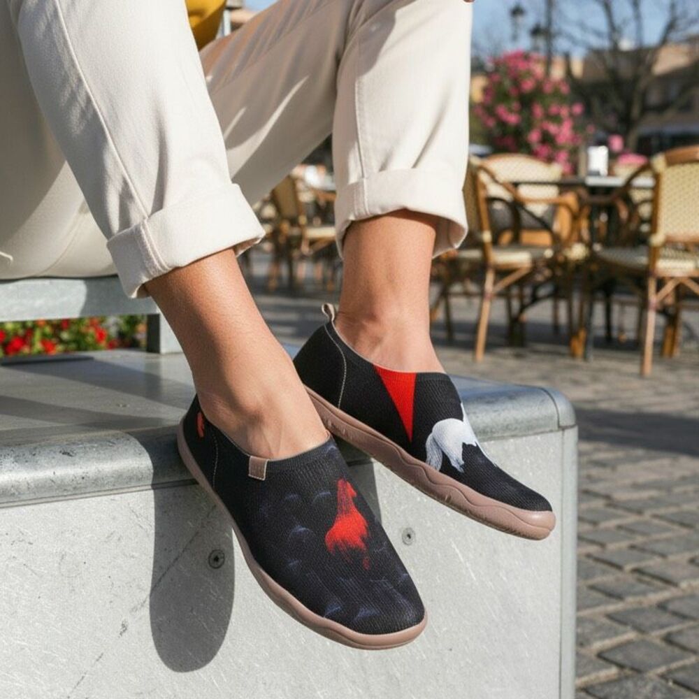 UIN Men's Walking Travel Shoes Canvas Comfort Sneaker (Sprit of the Horse)